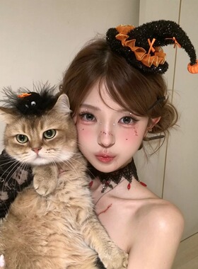 限定小女巫！万圣节头饰边夹