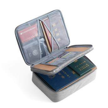 Can be used to trolley box large-capacity double-layer certificate storage bag Traveler user's mouth protection photo ticket file bag