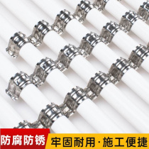 Stainless Steel Riding Card 4 Sub-unilateral buckle Row Card 20 Card Wire Pipe Clamp U Type Card Water Pipe Hoop Galvanized