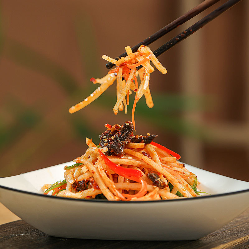 【华贵】洪湖藕丝400g洪湖莲藕洪湖清水藕丝藕条商用家用餐饮食材 - 图0