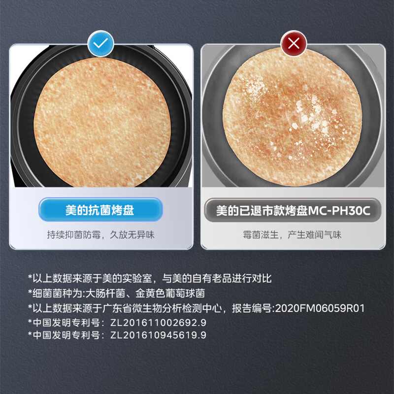 美的电饼铛家用双面加热加深加大可拆洗煎烙饼一体机新款官方正品