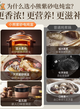 小熊电炖锅家用紫砂煲汤锅