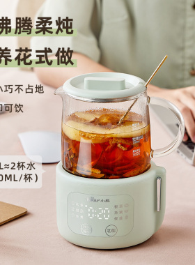 小熊养生壶全玻璃小型养生杯多功能迷你煮茶壶煮茶器恒温烧水壶