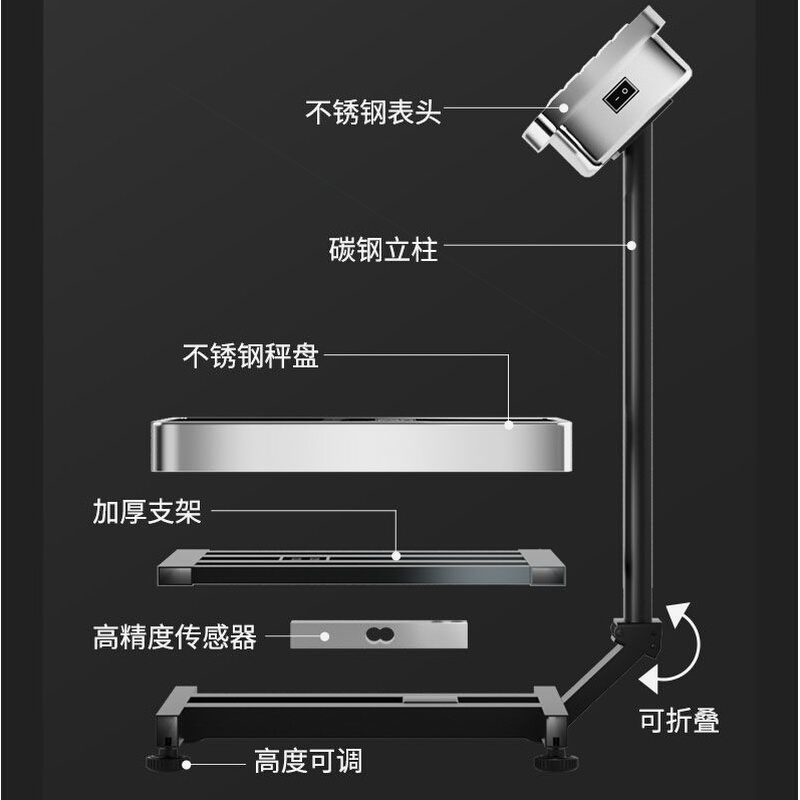 金旺电子秤商用台秤150kg300kg公斤高精度称重家用小型工业用磅秤-图3