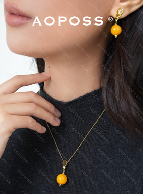 AOPOSS白姿[甜蜜蜜]耳钉项链女款