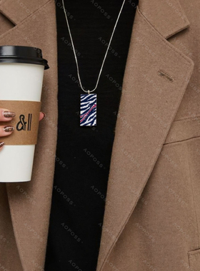 长虹斑马项链女款原创设计小众