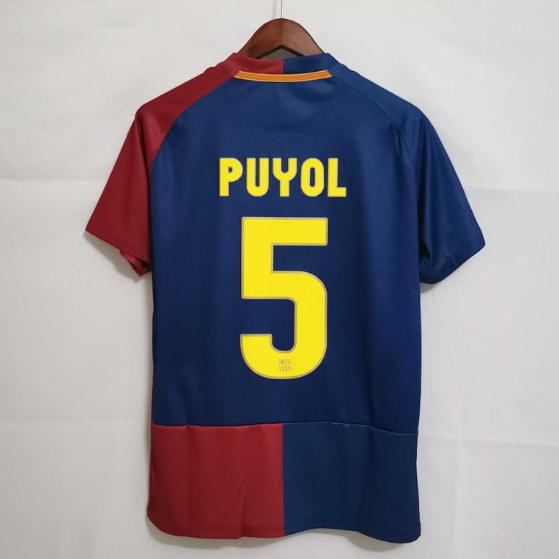 Retro 08 09 Barcelona XAVI MESSI HENRY Vintage Soccer Jersey - 图1