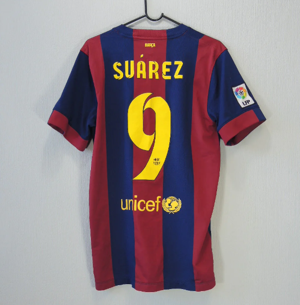 Vintage 14 15 Barcelona MESSI SUAREZ NEYMAR JR Classic Shirt - 图2