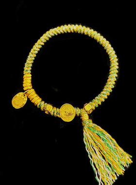 DIY原创越南沙金盘缠手链民族风小清新锤纹隔片手编绳手串全场包