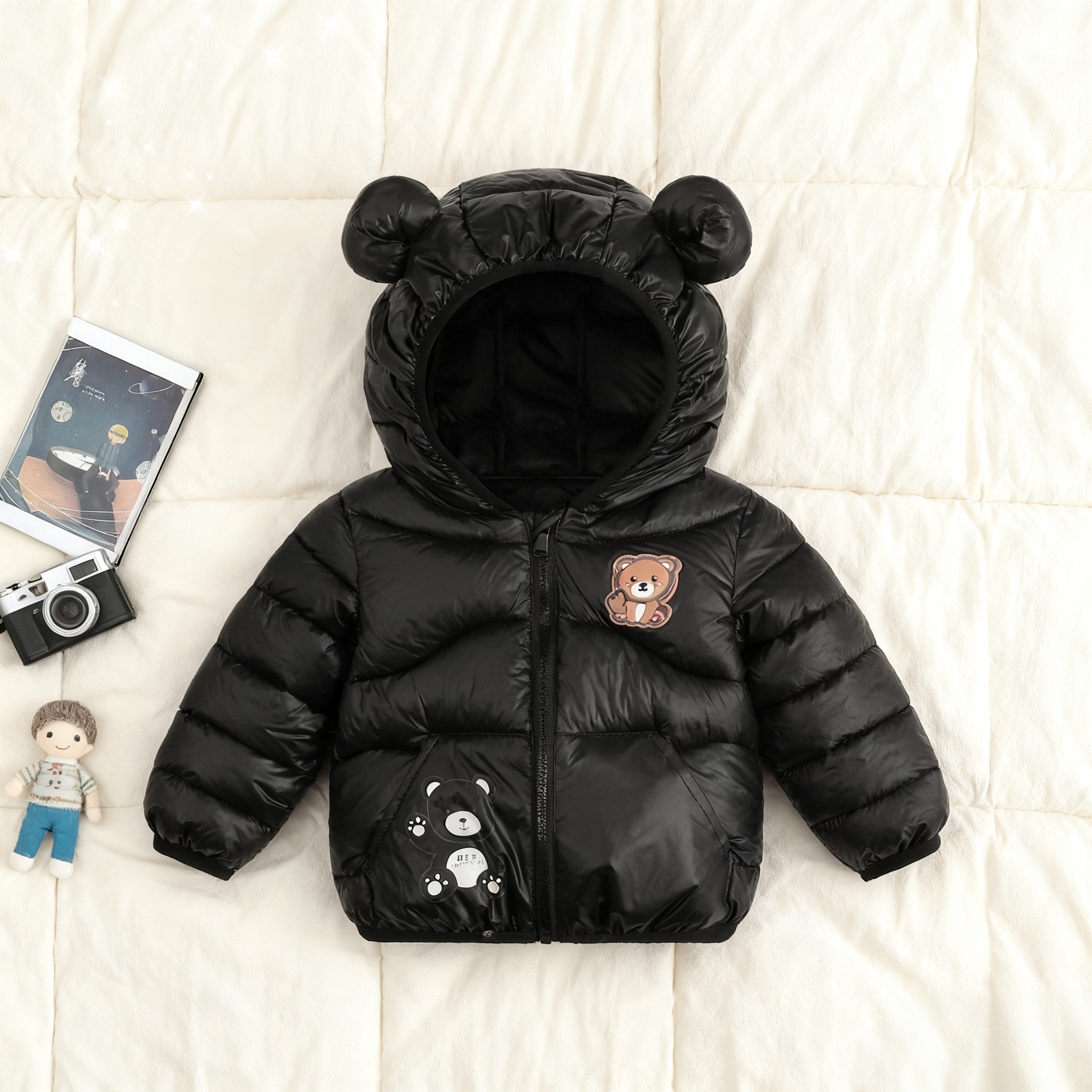 宝宝女童新款冬季夹棉外套婴儿冬发光棉衣保暖加厚棉袄男童中小童,淘宝优惠券,粉丝福利购,淘宝优惠卷