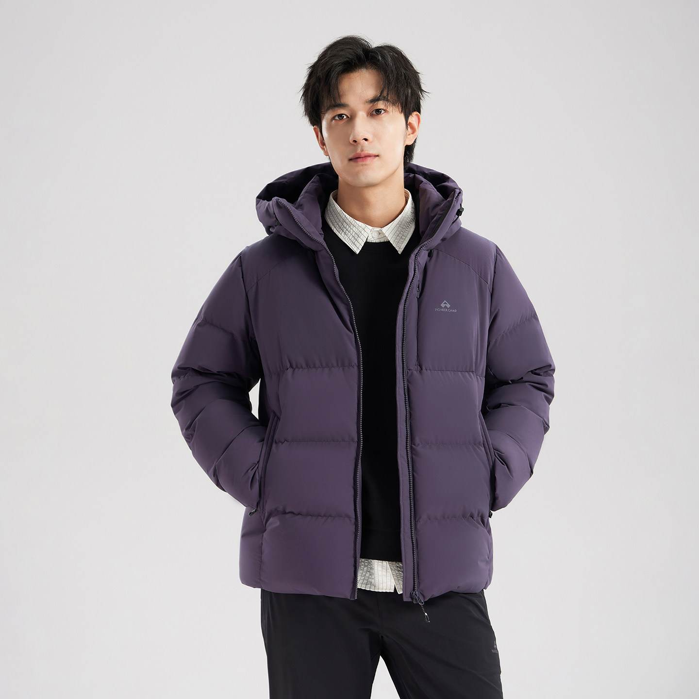 拓路者【羽盾】石墨烯保暖丨加厚羽绒服男士700蓬冬季连帽羽绒衣