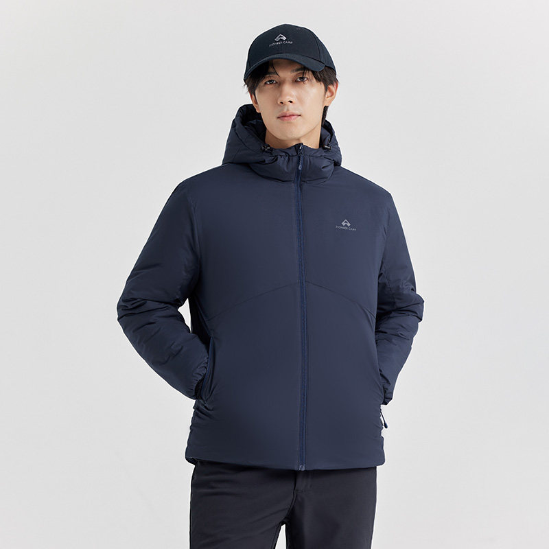 拓路者3M新雪丽棉服男2025秋冬新款连帽保暖简约夹棉外套轻薄棉衣