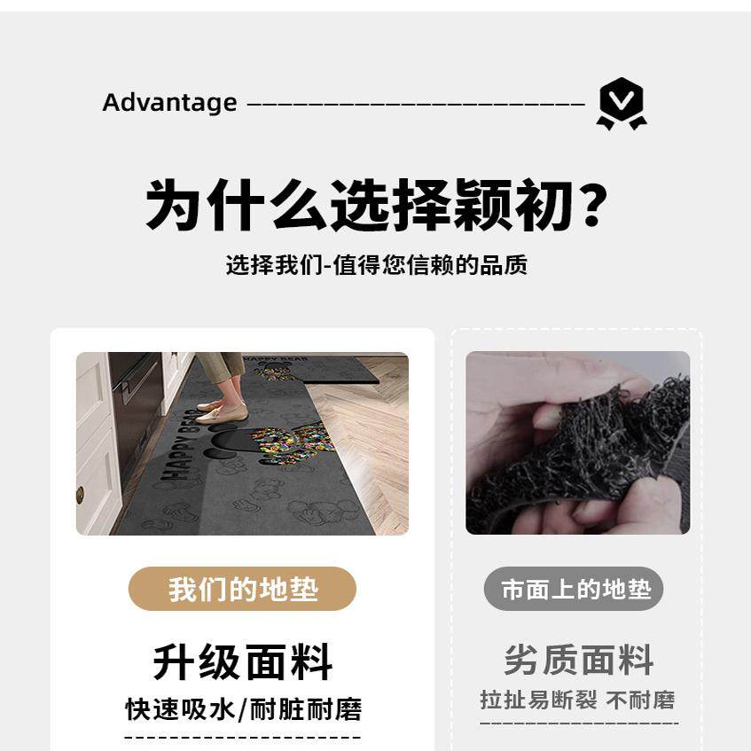 厨房地垫防滑防油可擦免洗地垫脚垫吸水耐脏专用25025新款硅藻泥,淘宝优惠券,粉丝福利购,淘宝优惠卷