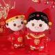 A pair of bed press dolls as wedding supplies for the newlyweds