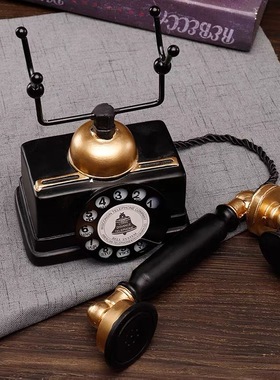 复古怀旧老式电话机模型摆件创意