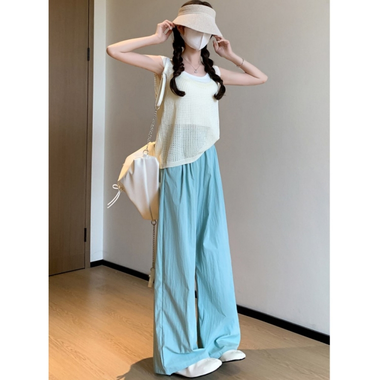 BL新款山本裤女高腰垂感棉麻慵懒遛弯裤宽松显瘦休闲冰丝阔腿裤_小香风国潮_女装/女士精品-第4张图片-提都小院