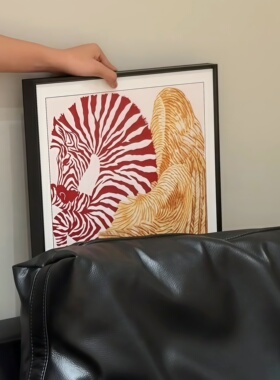 【乔迁礼物】金翼斑马装饰画