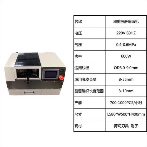 新能源屏蔽线屏蔽网刷散后翻剪切自动机编织网数据线拆散裁切机 - 图1