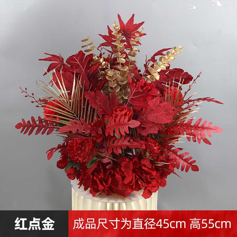 新品婚庆T台布置路引花商场开业庆典活动美陈花柱花求婚婚礼装饰