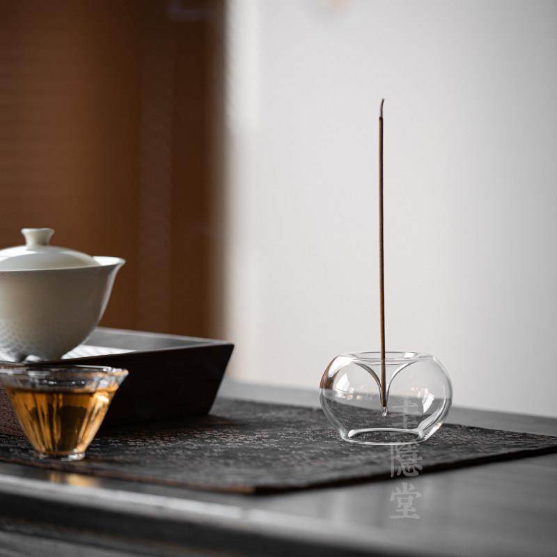 圭隐堂纯手工吹制薰银檀香线 线香插家用禅意耐热玻璃香薰炉茶道,淘宝优惠券,粉丝福利购,淘宝优惠卷