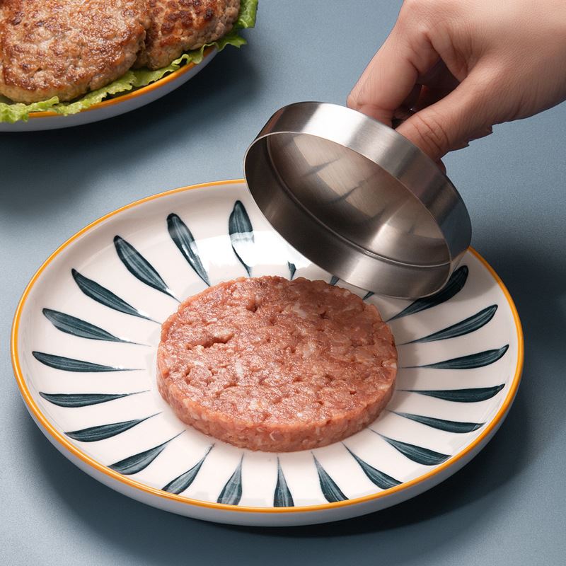 不锈钢汉堡肉饼模具家用压肉器肉饼压成型做牛肉饼小工具厨房