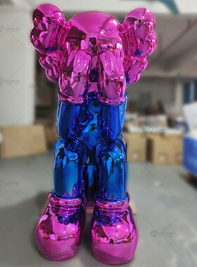 创意彩色熊摆件手办潮r玩公仔玄关电视柜客厅儿童房摆件装饰品
