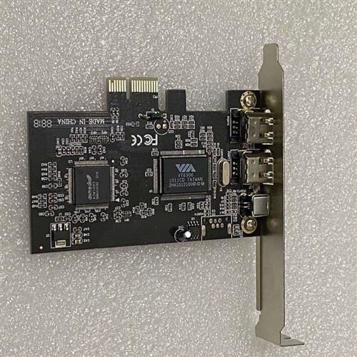 PCI-E转1394 IEEE1394影片图像采集卡1394A 2+1 免驱 配线 - 图1