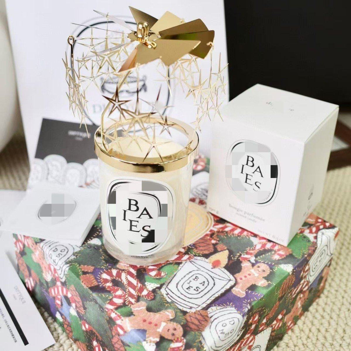 dip冬日圣诞香薰蜡烛星星走马灯礼盒套装旋转烛台香薰居家摆件,淘宝优惠券,粉丝福利购,淘宝优惠卷