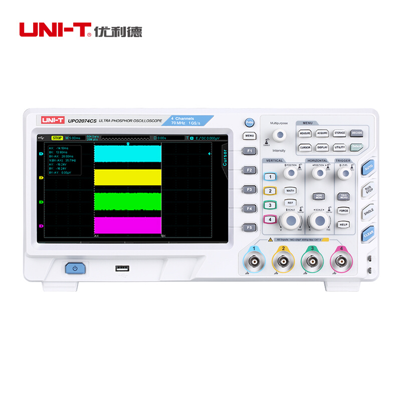 优利德UPO2072CS/UPO2074CS双通道数字存储荧光示波器 70MHZ带宽-图0