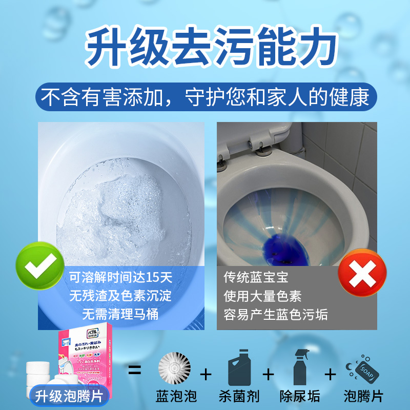 天猫新品马桶免刷清洁泡腾片1颗可用15天保持马桶杀菌除污神器 - 图2