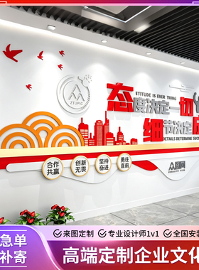 高端定制文化墙设计亚克力防水3d