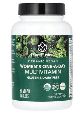PlantFusion,Women's One-A-Day Mutivitamin, 60 Vegan Tablets