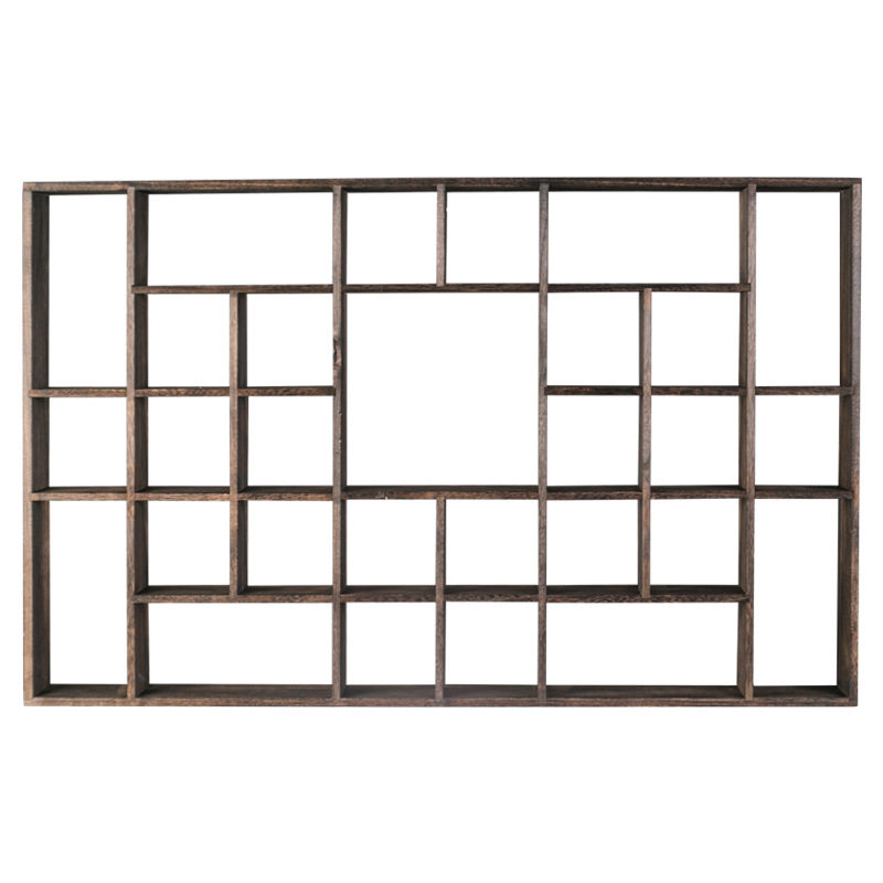 Rongshantang solid wood Chinese wall-mounted large and small Bogu rack tea cup rack Duobao Pavilion tea set storage cabinet storage display rack