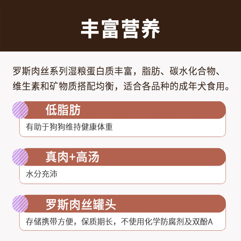 rawz罗斯肉丝绿唇贻贝骨汤鸡胸南瓜椰子鸭肉狗罐头283g - 图1