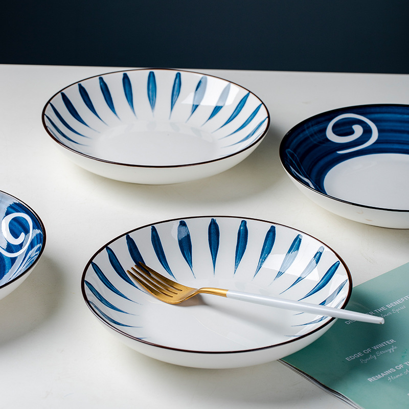 Home ceramic dishes, dishes for dinner home soup plate set-图1
