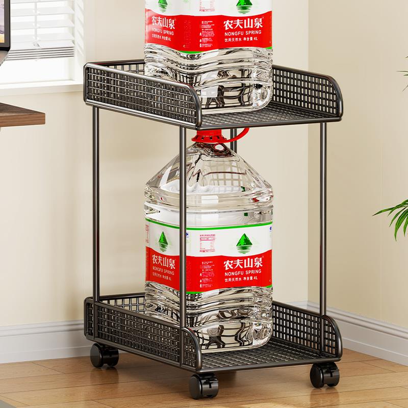 Household desktop computer under the desk host placement bracket with wheels removable chassis base multi-function storage rack