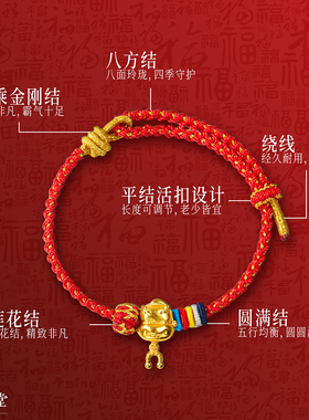 蛇年十二生肖红绳灵隐过香祝福