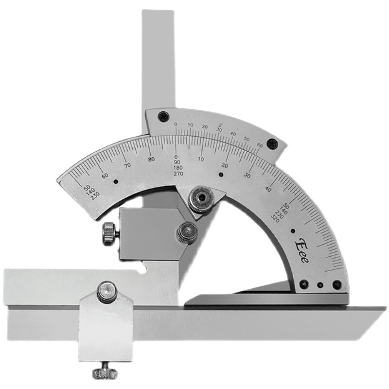 新款包邮台湾EEE数显不锈钢角度尺0~360校准直角量角器工业级高精 - 图0