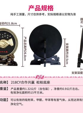 工艺品合作共赢握手商务礼品公司企业家办公室定制logo装饰品摆件
