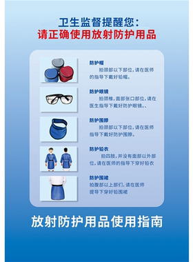 放射防护用品使用示例知识海报贴纸医院科室装饰画墙贴挂画