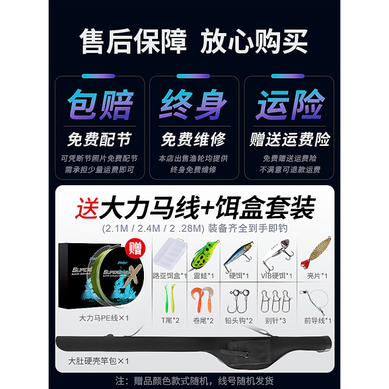 2023新款路亚竿套装水滴轮超轻超硬鱼竿海竿抛竿海杆远投矶竿海钓-图3