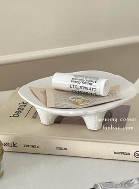 北欧陶瓷收纳盘香薰首饰展示盘玄关桌面置物盘高级感艺术托 托盘