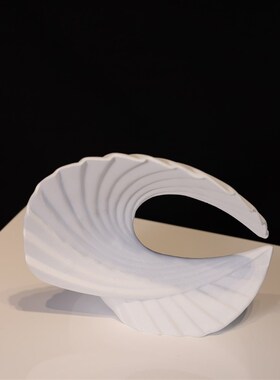 简约摆件树脂浪花海浪工艺品样板间客厅玄关W茶几摆设饰品