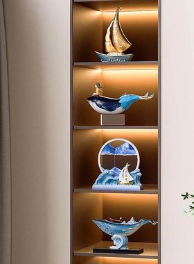 现代轻奢客厅儿童房酒柜装饰品北欧风创意家居艺术品树脂鲸鱼摆件