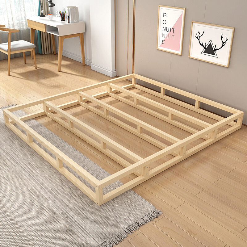 定制床板1.8米床架子排骨架加高席梦思木质床垫酒店地台榻榻米床 - 图1