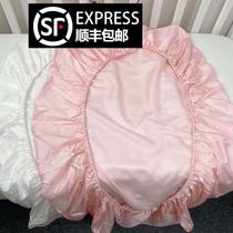 (Customizable) A class of baby 60 Lean Days Silk Children Pure Color Bed Linen Bed HAT KIT INFANT BED LINEN