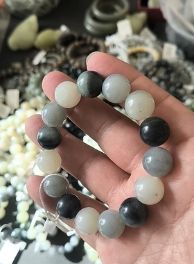 籽料卡14毫米拼色珠子手串625051