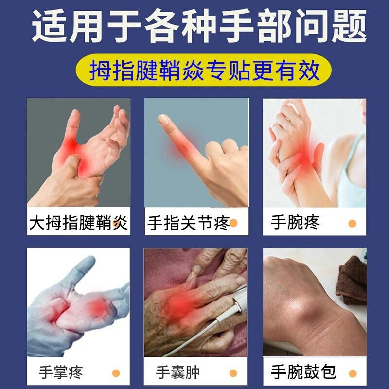 腱鞘焱手指关节疼痛护腕手腕手指鼓包消除关节贴膏ZH-图0