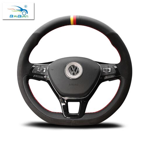 大众17-21款途观L方向盘套手缝真皮内饰改装专用途昂YZ四季汽车把 - 图2