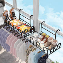 Balcony Tanning shoe shelving Guard Against Theft Window Guardrails Windows Windowsill Outdoor Airing Sandal Shelving Window Airer